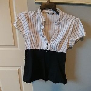 Striped Top Banded Waist